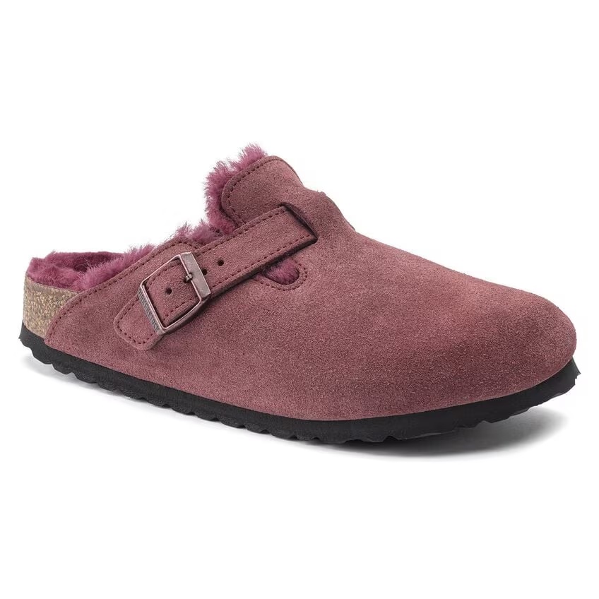 Boston Shearling Suede Leather Stone Coin