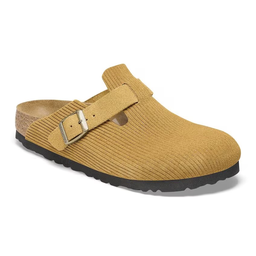 Boston Suede Leather Embossed Corduroy Cork Brown
