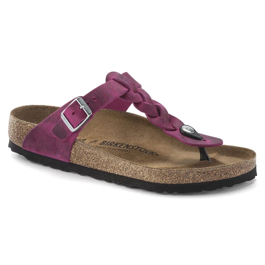 Gizeh Braided Natural Leather Oiled Black