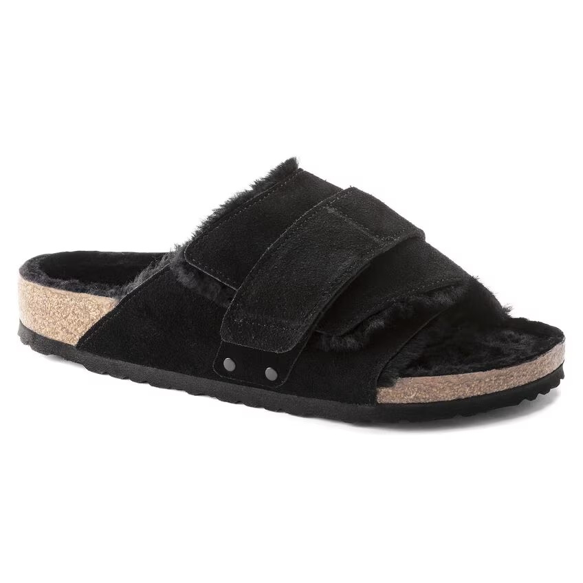 Kyoto Shearling Suede Leather/Fur Stone Coin