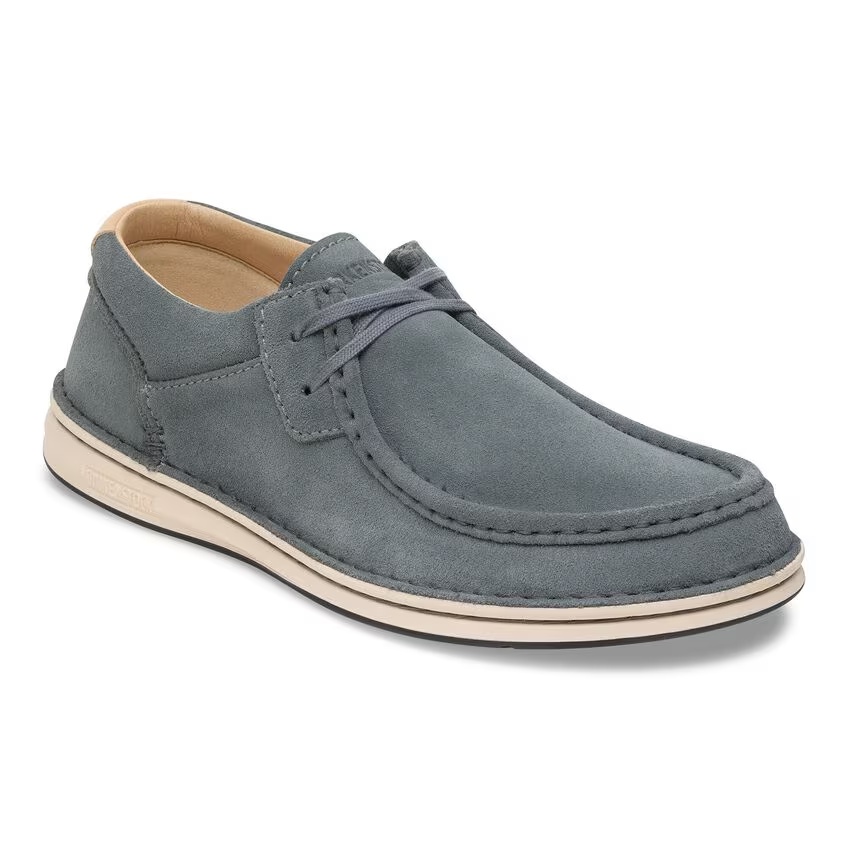 Pasadena Suede Leather Stone Coin/White