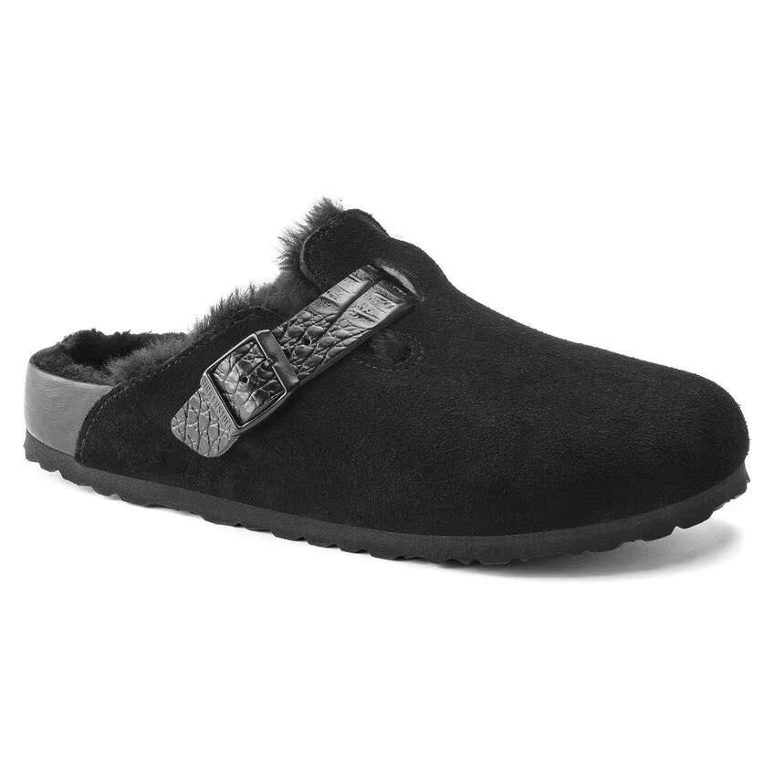 Boston Shearling Suede Leather Black