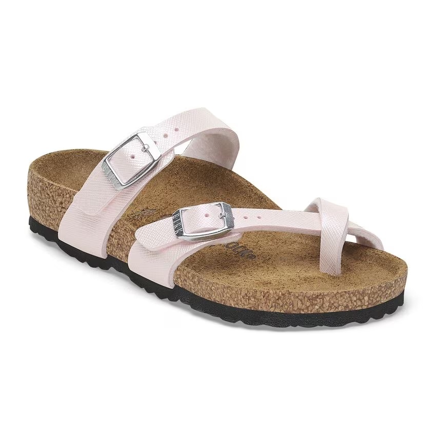 Mayari Kids Birko-Flor Embossed Saffiano Iridescent Light Rose