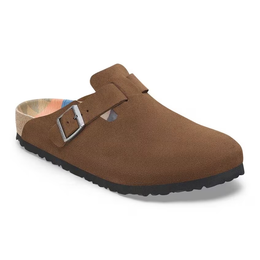 Boston BS Suede Leather Dark Tea