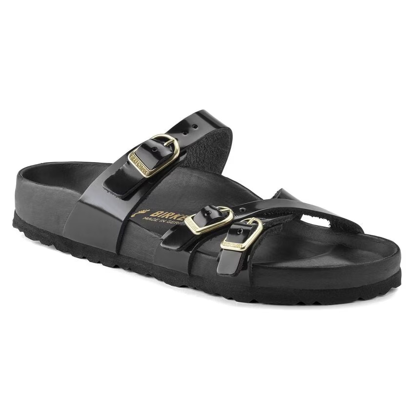 Franca Natural Leather Patent High Shine Chocolate